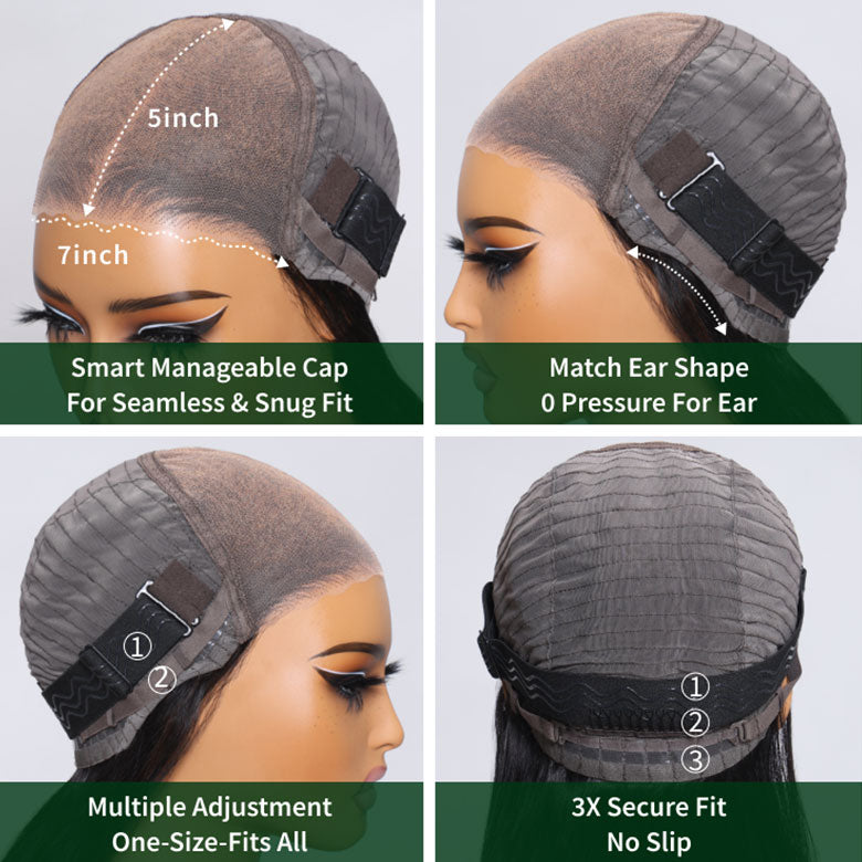 Klaiyi Yaki Straight Put On and Go Glueless Bob Wig 7x5 Pre-Cut Lace Closure Wig Beginner Friendly Flash Sale