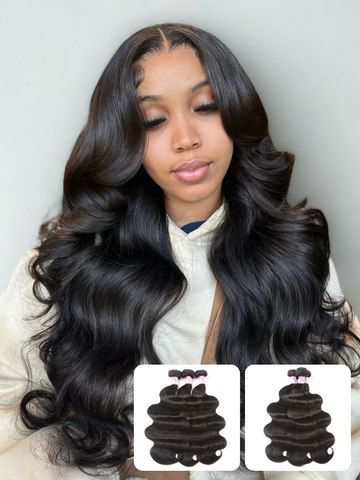 Klaiyi Hair 3 Bundles Body Wave Virgin Hair 100% Unprocessed Human Hair Extension Deals