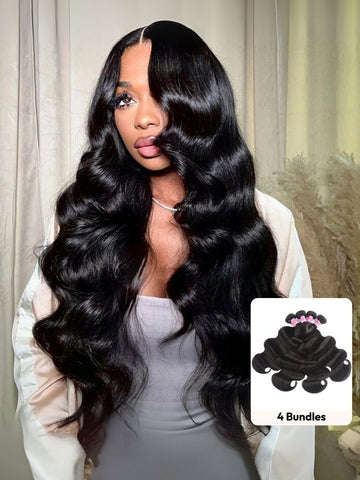Klaiyi Hair 3 Bundles Body Wave Virgin Hair 100% Unprocessed Human Hair Extension Deals