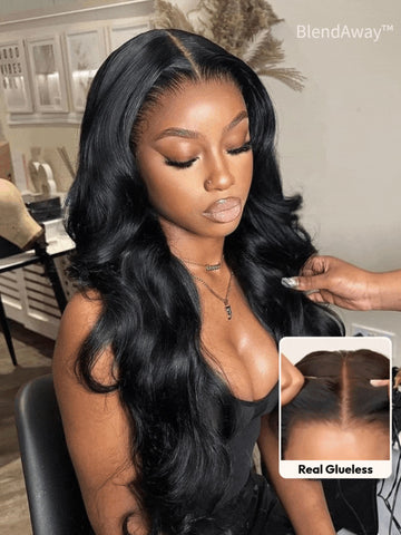 Klaiyi 13x4 Body Wave Pre-Everything™ Lace Frontal Wig Byebye Glue Lace Front Wigs with Invisible Knots