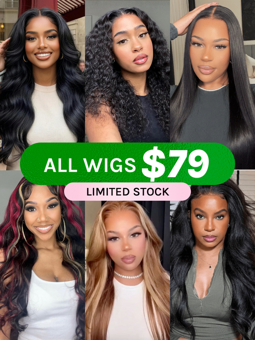 ALL $79 | Various Styles VIP Member Lace Wig Bonus Sale Included 100% Human Hair Wigs Limted Stock Flash Sale
