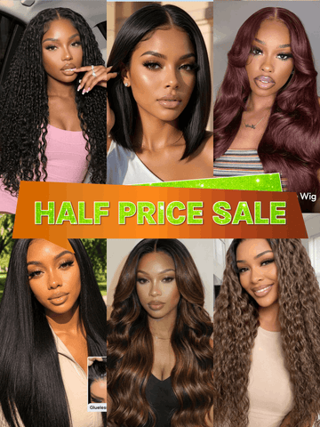 Extra 50% Off Code HALF50 | VIP Member $79=22" Sale Included 10 Different Styles 100% Human Hair Glueless Wig Limited Time Flash Sale