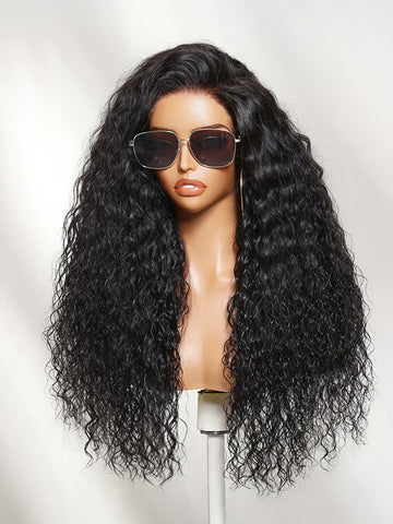 Peluca Klaiyi HD Real Scalp™ 13x4, frontal de encaje HD, textura rizada, rizos de varita, peluca de cabello humano con cordón Invisi