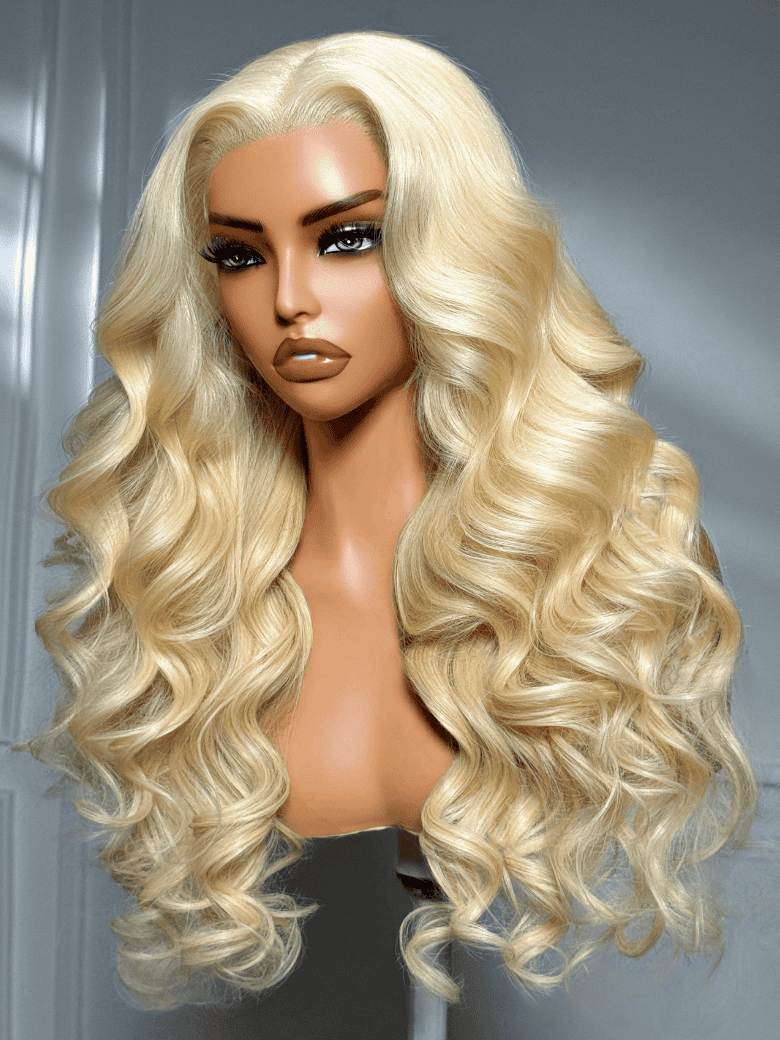 Realistic Transparent Lace Fulllace blonde 613 wig 613 Blonde Wig Full Lace Wig Straight Hair Wigs -Asteriahair main image 4
