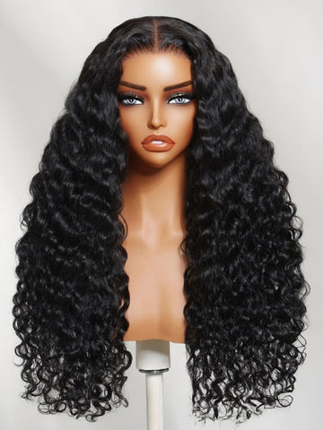 Klaiyi 7x5 Lace No Slip Glueless Wig Natural Defined Spiral Curls Human Hair Wigs