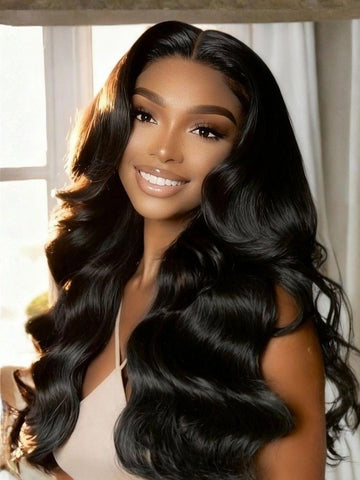 Klaiyi Hair Body Wave Virgin Human Hair 3 Bundles with 4x4 Lace Closure Pre Plucked