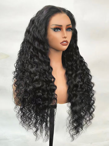 Peluca Klaiyi HD Real Scalp™ 13x4, frontal de encaje HD, textura rizada, rizos de varita, peluca de cabello humano con cordón Invisi