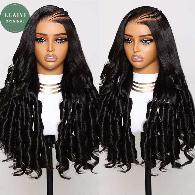 Klaiyi 13x4 Body Wave Pre-Everything™ Lace Frontal Wig Byebye Glue Lace Front Wigs with Invisible Knots