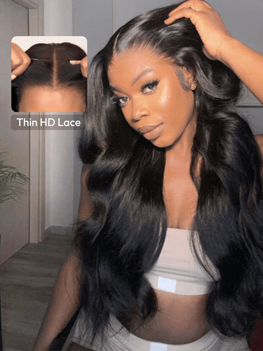 Klaiyi 7x5 Bye Bye Knots Put On and Go Wig Glueless Body Wave Human Hair Wigs Beginner Wig
