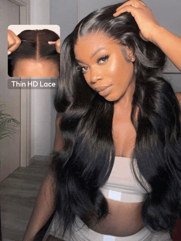 Klaiyi 7x5 Bye Bye Knots Put On and Go Wig Glueless Body Wave Human Hair Wigs Beginner Wig