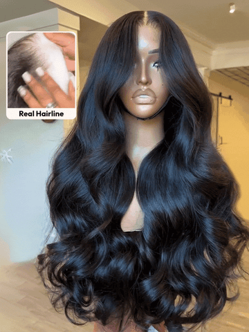 Klaiyi 7x5 Bye Bye Knots Put On and Go Wig Glueless Body Wave Human Hair Wigs Beginner Wig