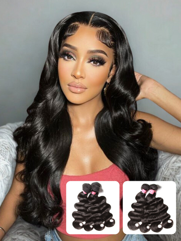 Klaiyi Brazilian Hair Body Wave Human Virgin Hair Weft 3 or 4 Bundles/Pack