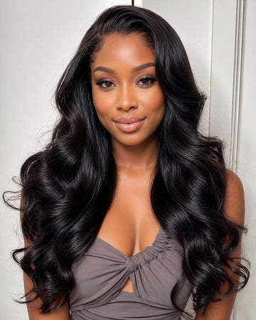 Klaiyi Indian Body Wave 3 Bundles with 4*4 Lace Closure