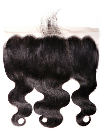 Klaiyi Body Wave Lace Frontal Closure Deals, 13*4 Ear to Ear, Free Part, 100% Virgin Human Hair
