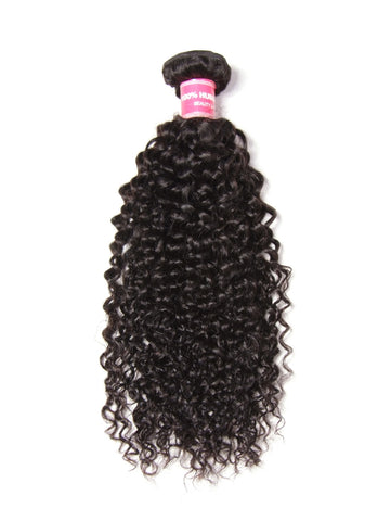 Klaiyi Hair Virgin Curly Hair 3 Bundles with 4*4 Lace Closure 100% Human Hair Weave