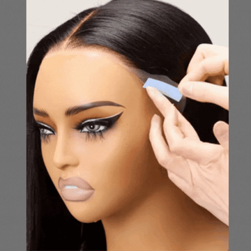 Klaiyi Blue Double Sided Waterproof Lace Wigs Adhesive Tape Strips for Lace Front Wig 40 Pcs Flash Sale