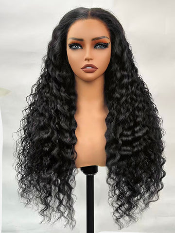 Peluca Klaiyi HD Real Scalp™ 13x4, frontal de encaje HD, textura rizada, rizos de varita, peluca de cabello humano con cordón Invisi