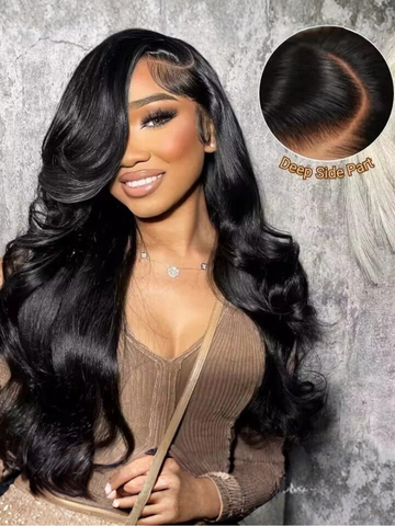 Extra 50% Off Code HALF50 | Klaiyi 13x4 Pre Everything Body Wave Glueless Frontal Wig With Elastic Drawstring Human Hair Wig