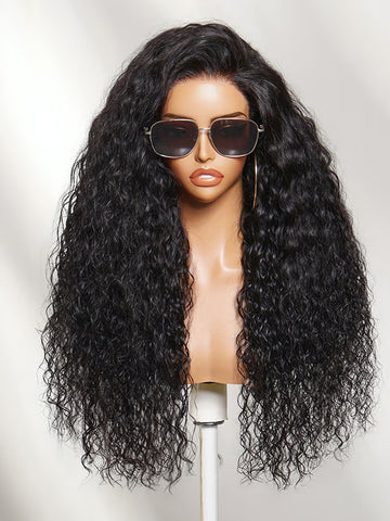 Peluca Klaiyi HD Real Scalp™ 13x4, frontal de encaje HD, textura rizada, rizos de varita, peluca de cabello humano con cordón Invisi