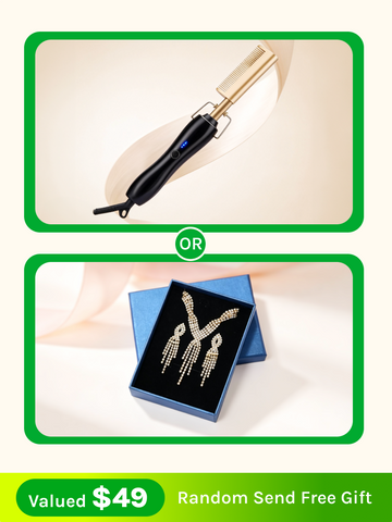 Klaiyi Especial Offer Free Gifts Package, Includes Random 1 Gifts : Hair Straightener Brush(Random Color) Or Free wig