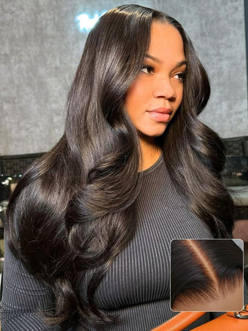 Klaiyi Real 5x5 HD Invisible Lace Closure Wigs 180% Glueless Wigs Melted All Skin Human Hair Wig