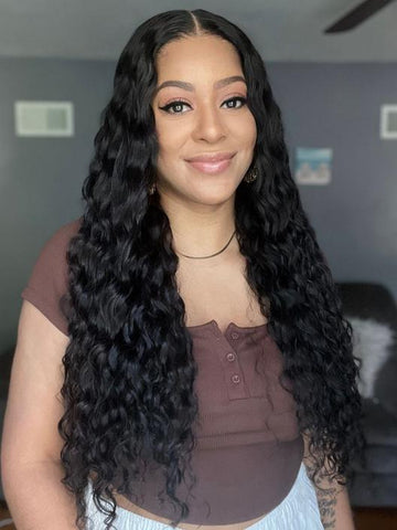 Klaiyi Indian Natural Wave Virgin Human Hair Weave Extensions 3pcs/Pack