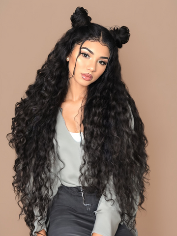 Klaiyi Natural Wave Virgin Human Hair Weave Extensions Wet and Wavy 3 Bundles Deals