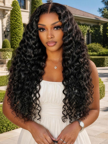 Klaiyi 7x5 Lace No Slip Glueless Wig Natural Defined Spiral Curls Human Hair Wigs