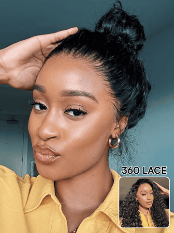 Klaiyi 360 Lace Water Wave Wig Pre-Everything With Invisi Drawstring