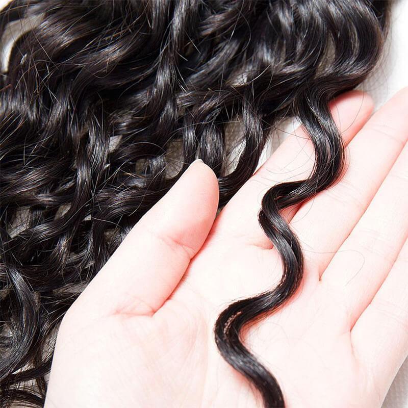 Malaysian Water Wave 3 Bundles with 4*4 Lace Closure, 100% Virgin Human Hair on Sale-Klaiyi Hair