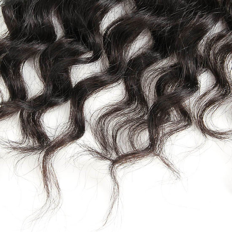 Klaiyi Brazilian Natural Wave Lace Frontal Closure Human Virgin Hair