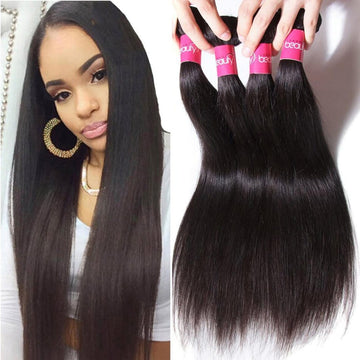 Klaiyi Malaysian Hair Unprocessed Straight Virgin Human Hair Weft 4pcs/pack