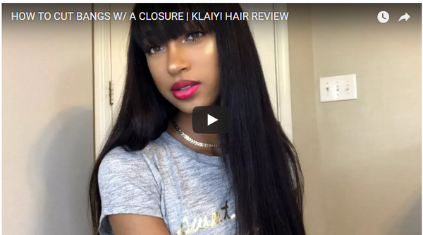 HOW TO CUT BANGS W/ A CLOSURE 