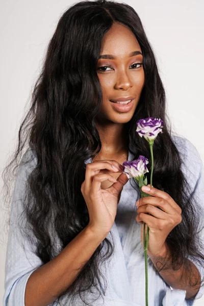 8A Klaiyi Hair 100% Human Virgin Hair Body Wave Bundles Hair with Lace Closure Lace Frontal