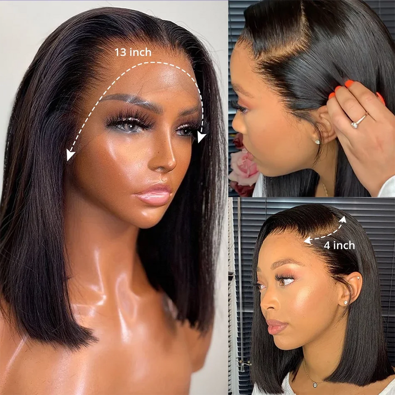 Extra 50% Off Code HALF50 | Klaiyi 6x4.75 Pre-Cut Lace Closure Wig Put On and Go Glueless Bob Wig