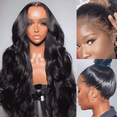 Klaiyi Body Wave No Glue Wigs 13x4 Invisible Transparent Lace Front Human Hair Wigs Pre-everything Wig