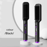 Upgrade Anti-Scald Hair Straightener Brush, LCD Temp Display & 4 Temp Settings | Special Gift