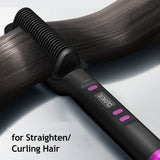 Klaiyi Free Gift Order Over $299 | Upgrade Anti-Scald Hair Straightener Brush, LCD Temp Display & 4 Temp Settings