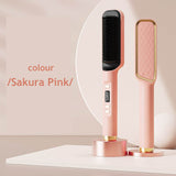 Upgrade Anti-Scald Hair Straightener Brush, LCD Temp Display & 4 Temp Settings | Special Gift