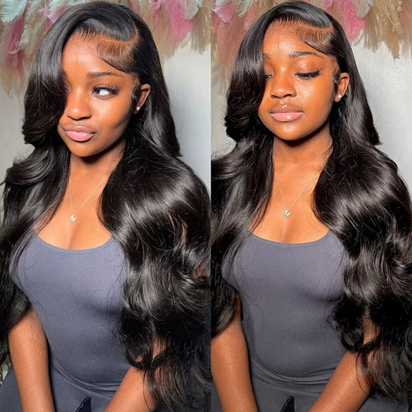Klaiyi 13x4 Pre-Everything™ Loose Wave Lace Frontal Wig With Face-Framing Layers And Side-Swept Bangs Glueless Human Hair Wig