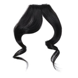 Klaiyi Middle-part Bangs Hair Extensions Clip In Forehead Natural Seamless French Oblique Bangs Eight-character Bangs Extension Flash Sale