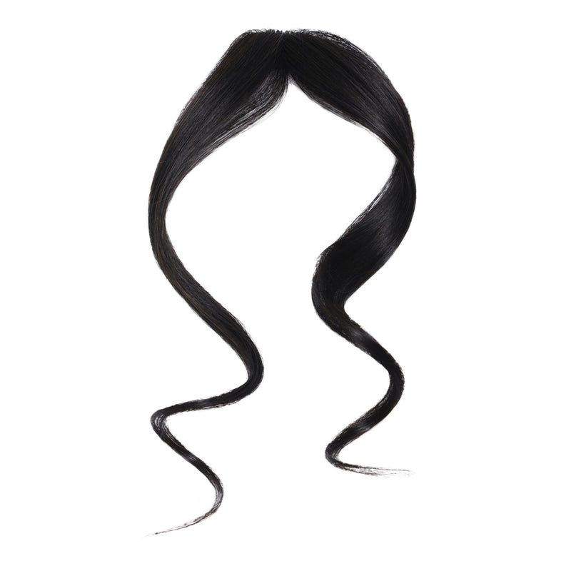 Klaiyi Middle-part Bangs Hair Extensions Clip In Forehead Natural Seamless French Oblique Bangs Eight-character Bangs Extension Flash Sale