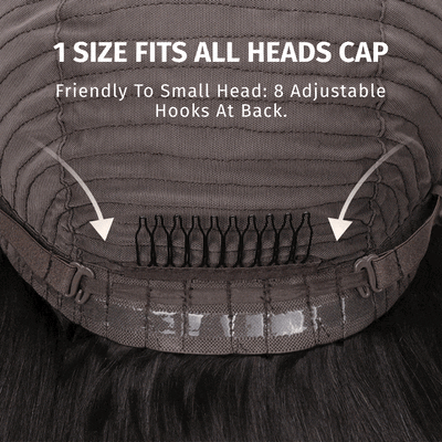 Klaiyi 7x5 Bye Bye Knots Curly Hair with Finger Coil Ends Put on and Go Glueless Human Hair Wig