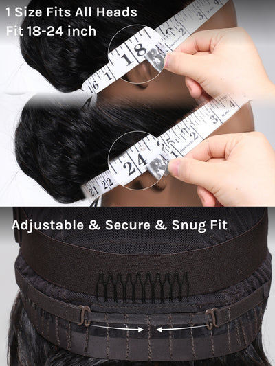 Klaiyi 7x5 Bye Bye Knots Curly Hair with Finger Coil Ends Put on and Go Glueless Human Hair Wig