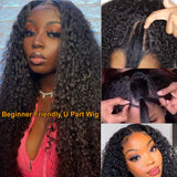 Klaiyi Kinky Curly U Part/V Part Wig Virgin Human Hair Real Scalp Great Protective Beginner Friendly Wig Flash Sale