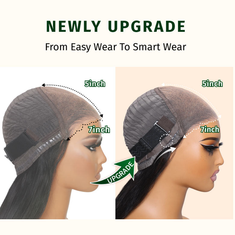 Klaiyi 7x5 Bye Bye Knots Put On and Go Wig Glueless Body Wave Human Hair Wigs Beginner Wig