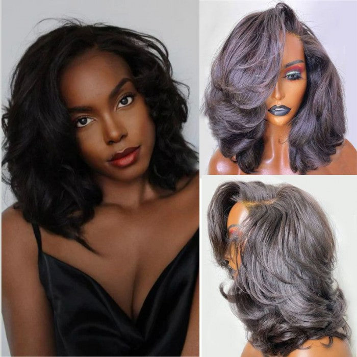 VIP Member| 200%Density 13x4 Lace Front Wig Shoulder Length Wavy Wig Flash Sale
