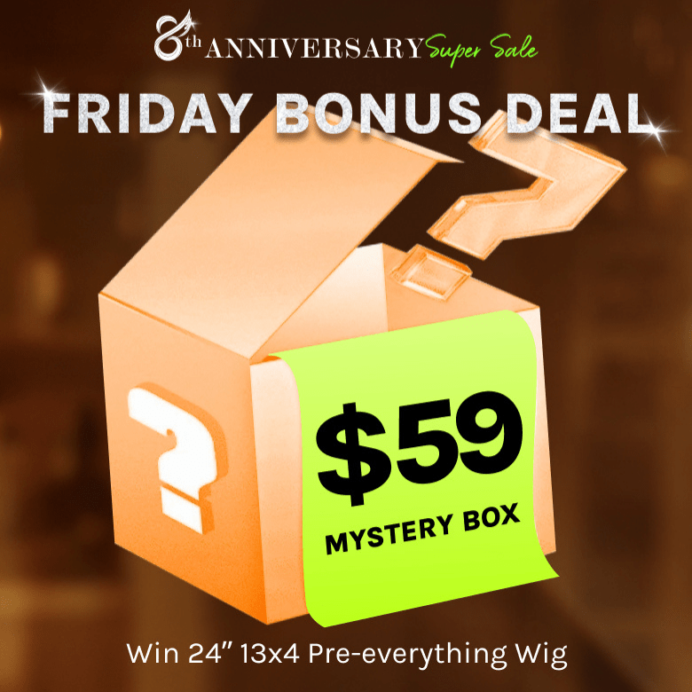 Klaiyi Mystery Box Only $59  Win 24" 13x4 Pre-everything Wig Valued $229 Flash Sale