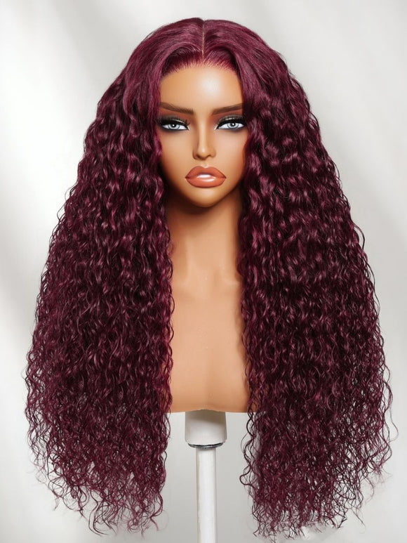 Perruque Klaiyi Ombre Brown Balayage Highlight Body Wave 7x5 Bye Bye Knots, précolorée, sans colle, en cheveux humains et dentelle. 