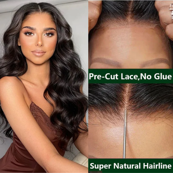 $100 OFF | Code: SAVE100 Klaiyi Body Wave Put On And Go 7x5 Bye Bye Knots Human Hair Wig